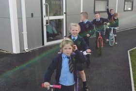 Pupils of Gaelscoil na Daróige cycled and scooted to school in their droves during Bike to School Week.