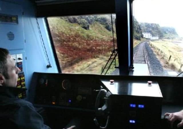 A train on the Derry line.