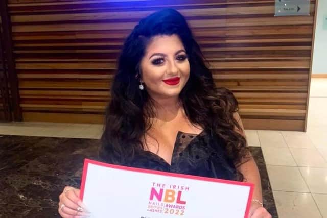 Vanessa Canning, from Manorcunningham, who won Nail Technician of the Year for Ulster in The Irish Nail, Brow and Lash Awards in Dublin last night.