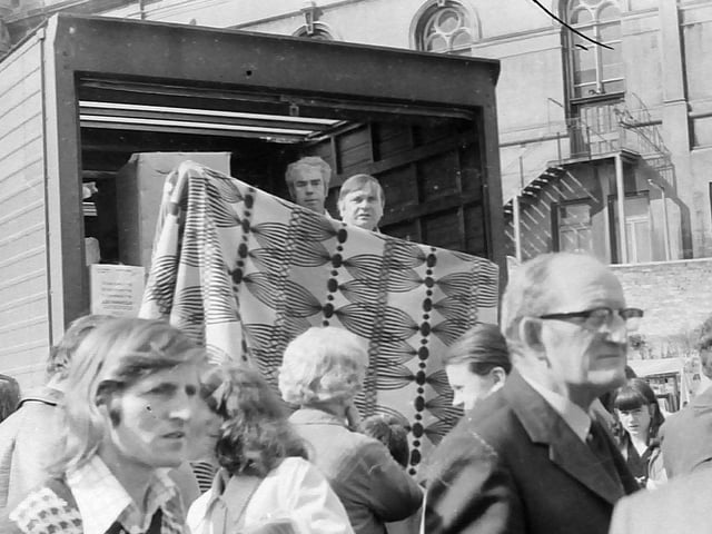 Saturday street market at Foyle Street in the early 1970s.