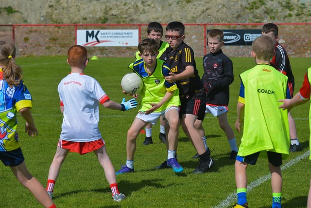 Developing skills at the Sean Dolan’s Cul Camp held on Tuesday last. Photo: George Sweeney.  DER2232GS – 015
