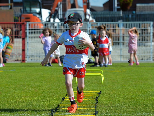 Navigating the obstacle course at the Sean Dolan’s Cul Camp on Tuesday last. Photo: George Sweeney. DER2232GS – 008