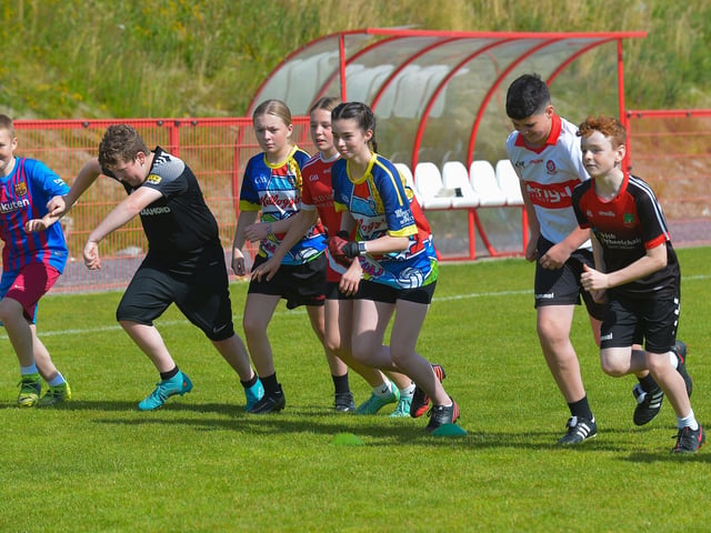 Fitness exercising at the Sean Dolan’s Cul Camp held on Tuesday last. Photo: George Sweeney. DER2232GS – 013