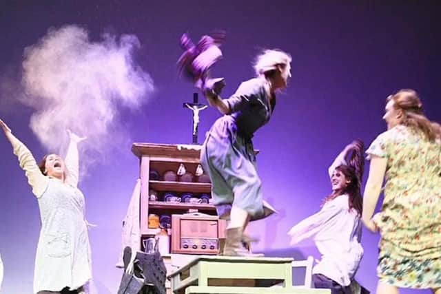 The dancing scene from a 2018 production of Brian Friel’s ‘Dancing at Lughnasa’ representing the remnants of the pagan traditions that survived until recent times.