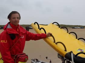 RNLI Lifeguard Andrzej who rescued a father and son at Benone recently.