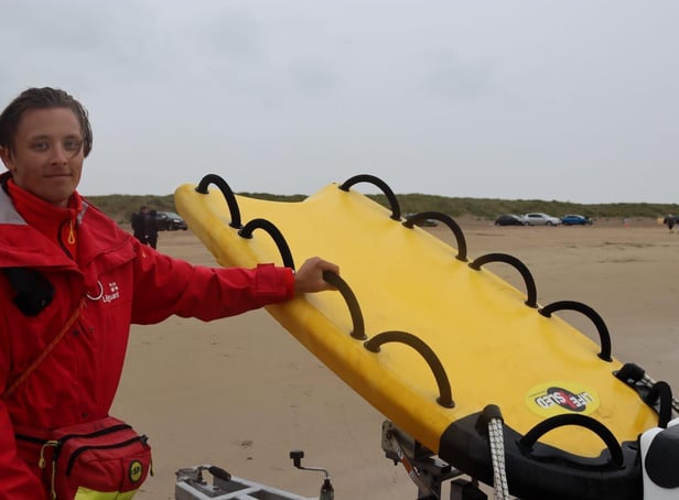 RNLI Lifeguard Andrzej who rescued a father and son at Benone recently.