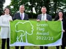 Mairead Parke, volunteer, Creggan Country Park, Edwin Poots MLA, Evironment Minister, Dr Ian Humphreys, Chief Executive, Keep Northern Ireland Beautiful, Karen Healy, Environmental Officer, Creggan Country Park.