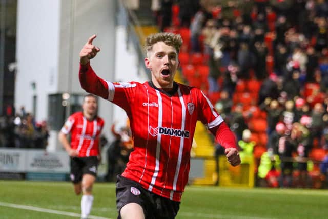 Derry City striker Jamie McGonigle scored a late, late winner the last time Shamrock Rovers were at Brandywell.