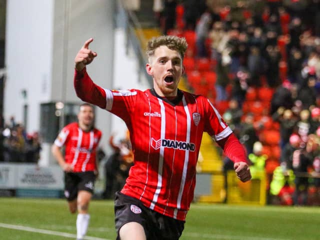Derry City striker Jamie McGonigle scored a late, late winner the last time Shamrock Rovers were at Brandywell.