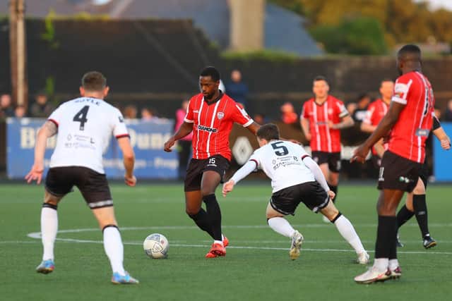 Sadou Diallo was one of the stand-out performers for Derry City in the 1-1 draw against Dundalk at Oriel Park last week.
