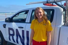 Senior RNLI lifeguard Cara Telfer.