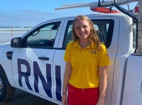 Senior RNLI lifeguard Cara Telfer.