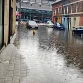 Recent surface water flooding at Baronet Street off the Strand Road.
