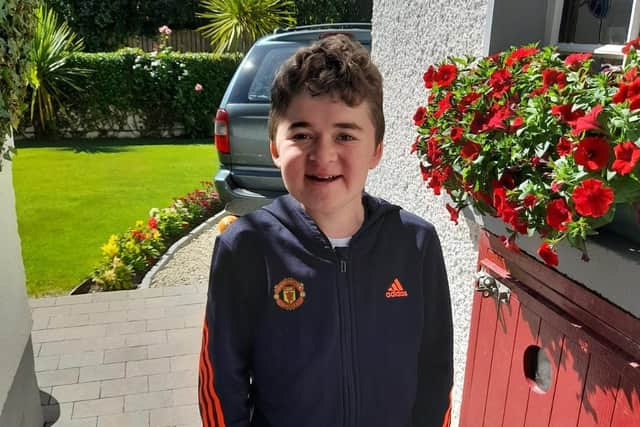 Niall O'Doherty, who has Duchenne Muscular Dystrophy (DMD) and will walk from the Bay Road playing fields to the Peace Bridge on Saturday.
