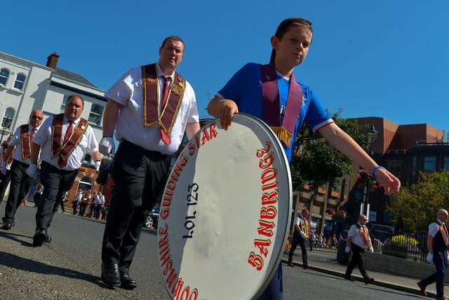 Apprentice Boys of Derry march during Saturday’s Relief of Derry Celebrations.  Photo: George Sweeney.  DER2232GS – 062