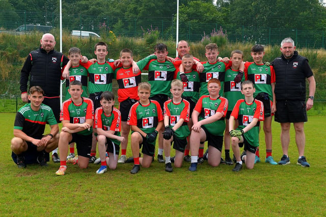 Doire Trasna U13s, winners of the 2022 John McChrystal Cup competition held at Corrody Road. Photo: George Sweeney.  DER2233GS – 001