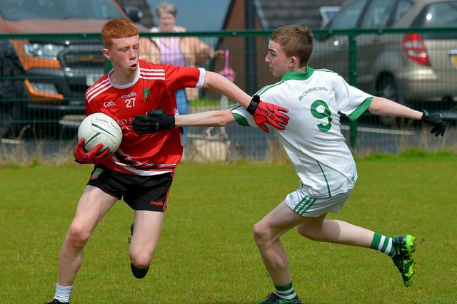 Sean Dolan’s and Craigbane U13’s in action during last Sunday morning’s John McChrystal Cup competition held at Corrody Road. Photo: George Sweeney.  DER2233GS – 013