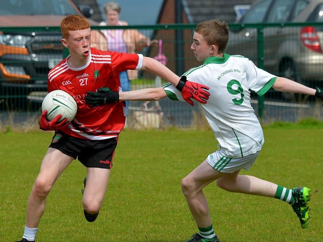 Sean Dolan’s and Craigbane U13’s in action during last Sunday morning’s John McChrystal Cup competition held at Corrody Road. Photo: George Sweeney.  DER2233GS – 013