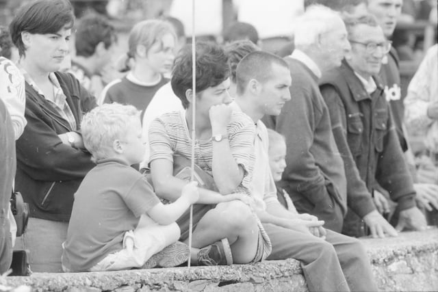 A section of the large crowd that attended the Moville Regatta.