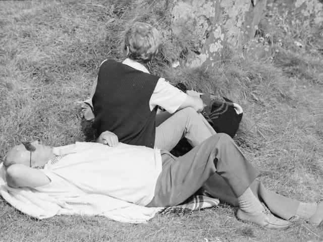 Taking it easy on the shores of Lough Foyle at the Moville Regatta.