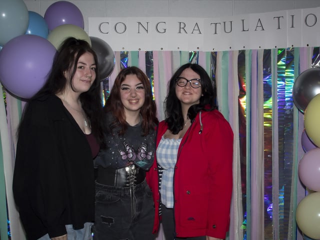 WE DID WELL!. . . . A Level students at St. Maryâ€TMs College pose for a photo after receiving their results on Thursday - From left, Aisling Campbell, Aimee Montgomery and Chloe Doyle.