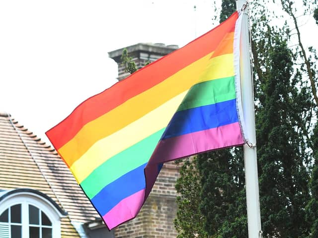 A Pride flag. Pic Colm Lenaghan/Pacemaker