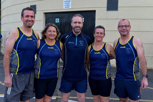 Members from the Melvin Walk, Jog, Run Club took part in the Colm Quigley Jog in the Bog on Thursday evening last. Photo: George Sweeney.  DER2233GS – 037