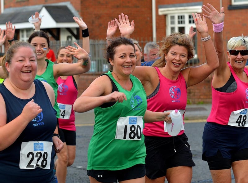 Mammy Banter and ladies from WAVES took part in the Colm Quigley Jog in the Bog on Thursday evening last. Photo: George Sweeney. DER2233GS – 050