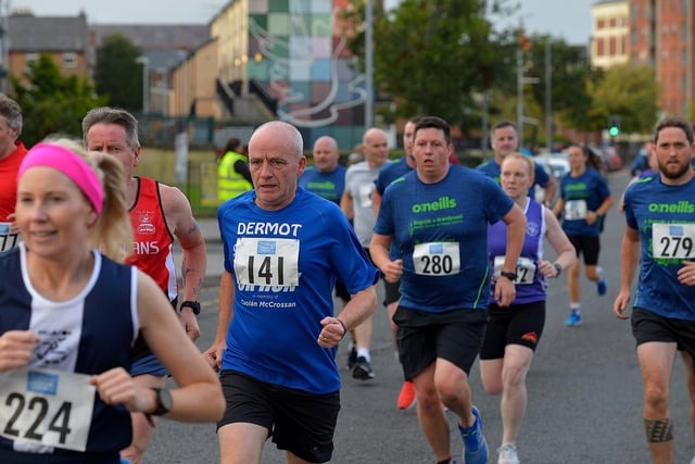 Participants in the Colm Quigley Jog in the Bog on Thursday evening last. Photo: George Sweeney.  DER2233GS – 045