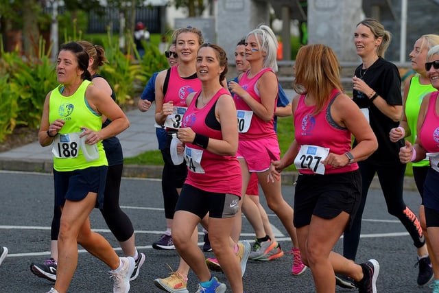 Runners make their way along Rossville Street during the Colm Quigley Jog in the Bog on Thursday evening last. Photo: George Sweeney.  DER2233GS – 041