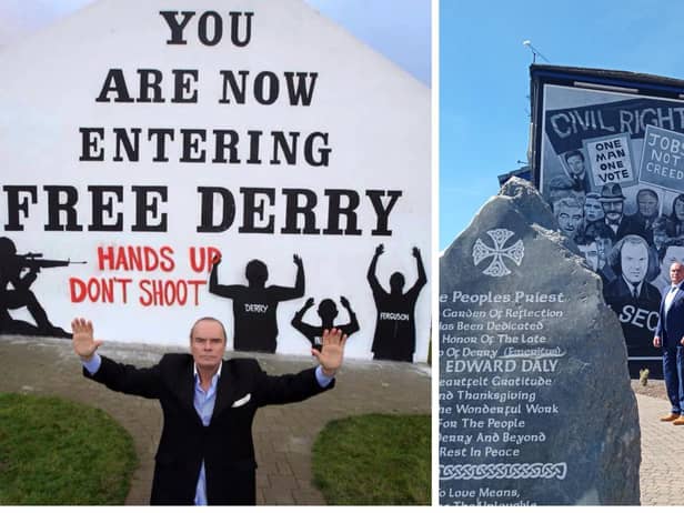 VIncent Coyle said the iconic Free Derry Wall remains a beacon of justice and hope for civil rights causes around the world, and right in the Garden of Reflection he helped develop in memory of Bishop Edward Daly.
