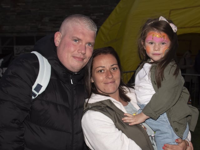 Chris and Lia Coyle with daughter Roise.