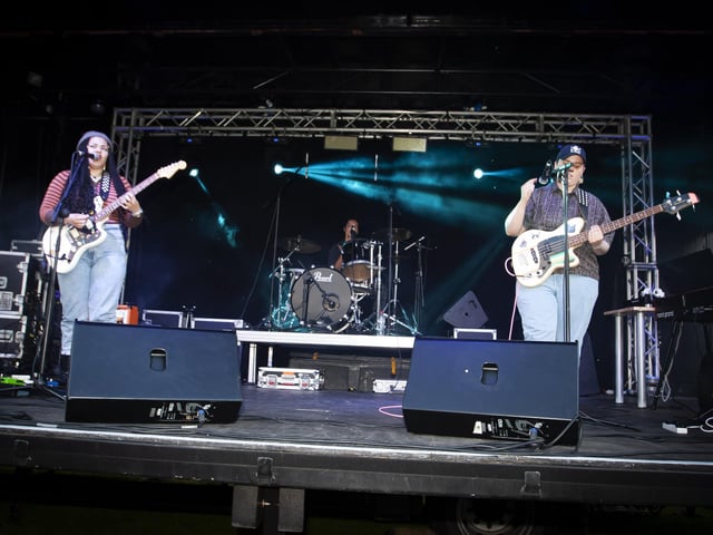 Musicians who opened the Grand Finale of the Gasyard Feile 2022 on Saturday night.