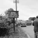 circa 1950:  The customs stop (between the Irish Republic and Northern Ireland) on the road from Belfast to Dublin.  (Photo by Three Lions/Getty Images)