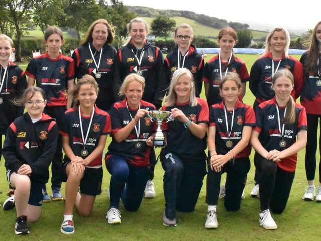 Bonds Glen Women celebrate their success.