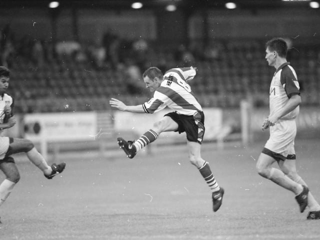 Paul Hegarty gets a shot off.