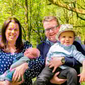 Chris and Laura Doherty with their children Archie and Max. Chris died when Max was just four months old.