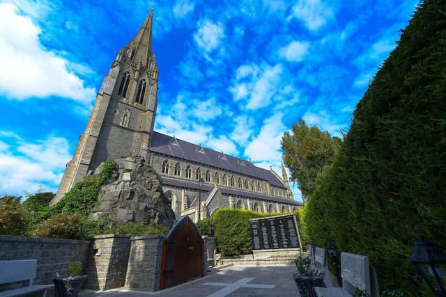 St. Eugene gave his name to the See of Derry and St. Eugene's Cathedral.