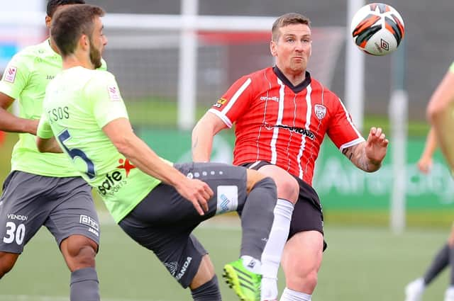 Patrick McEleney was a frustrated man after Derry City's score-draw at Drogheda United.