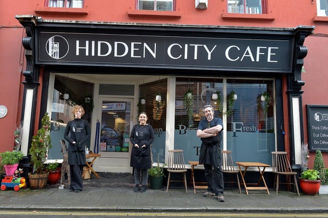 The Best Free From award for eateries with the best menu options free from allergens in Derry went to Hidden City Café.