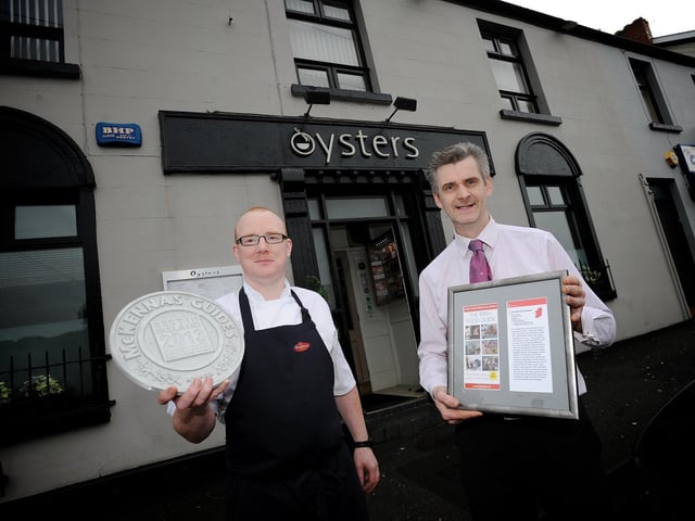 In Tyrone the winner of Best Customer Service award was Oysters Restaurant Strabane. Caroline Clarke also received the Best Restaurant Manager award.