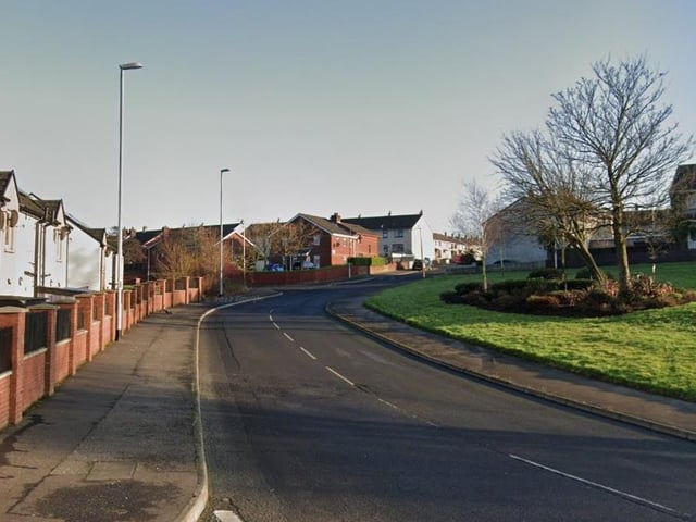 Ardnamoyle Park (Ard na Mothaille). 'Height of the shaggy grass'. Ardnamolye is a hill to the north-west of Holywell Hill. The name is recorded as Ardnamohil in 1609 and in 1813 on Sampson's map (Bryson). This suggests that the second element is mothall - 'mop of hair', 'shaggy grass' rather than Ard na mBuachaill or Ard na Maol.