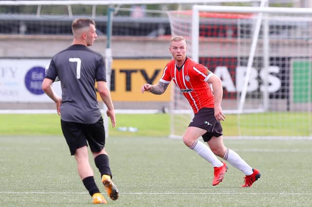 Mark Connolly opened his Derry City goalscoring account against Oliver Bond Celtic in the last round.