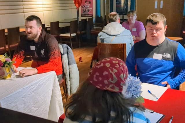Stage Beyond members set the scene for their ‘Summer Lovin’ speed dating event for adults with learning disabilities which will be held in the Millennium Forum next Tuesday, August 30 from 12 noon-2pm.