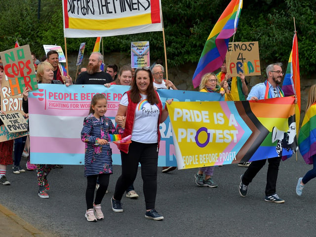 People Before Profit took were represented at the Foyle Pride Parade in Derry on Saturday afternoon. Photograph: George Sweeney / Derry Journal. DER2234GS – 032
