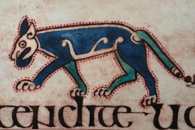 A wolf in the Book of Kells