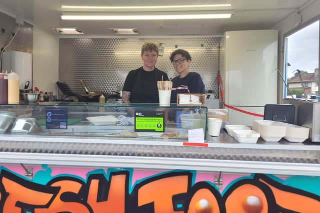 Chef Kerrie Costello and Jemma Heath, who co-own Sophie’s Scran, a vegan food van which is located beside the Collon Bar on the Buncranna Road.
