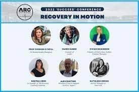 ARC Fitness Recovery in Motion conference in the Millennium Forum on Wednesday, September 7 at 9.30am-4.30pm. The North West’s first addiction conference celebrating recovery, the importance of hope and the positive impact of change. #motionchangesemotion2022