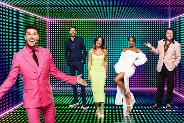 Joel Dommett, Peter Crouch, Davina McCall, Oti Mabuse and Jonathan Ross