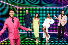 Joel Dommett, Peter Crouch, Davina McCall, Oti Mabuse and Jonathan Ross